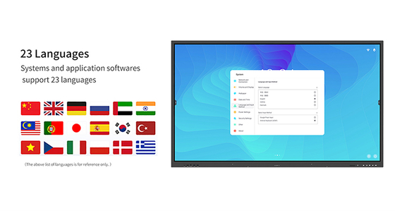 75 Inch Digital Interactive LED Smart Board for Education 86/98/110 Inch Variants Whiteboard Panel for Classroom Use