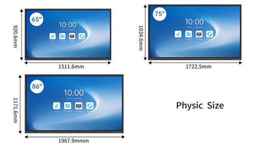 School Classroom Teaching 65 75 86 98 110 Inch Touchscreen Smart Board IFPD Interactive Flat Panel Display