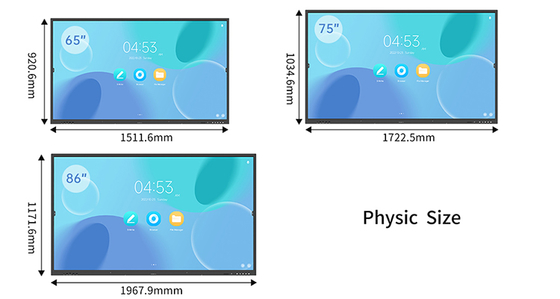 Interactive Flat Panel Dual System Whiteboard Interactive Whiteboard Display Electronic White Board Smart Board for Classroom