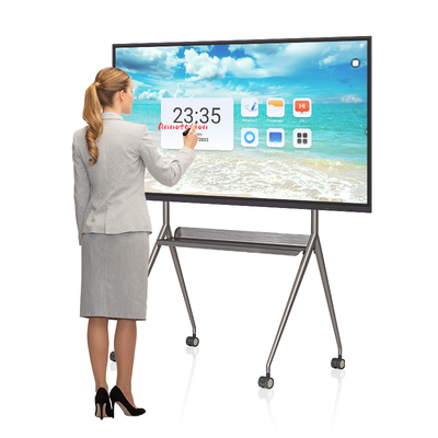 86-Inch Interactive Smart Board UHD 4K 4000:1 Contrast Ratio 3840 X 2160 Resolution Touch Screen Interactive Panel
