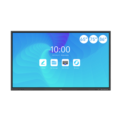 86-Inch Interactive Smart Board UHD 4K 4000:1 Contrast Ratio 3840 X 2160 Resolution Touch Screen Interactive Panel