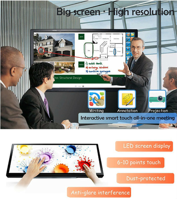 86 Inch Smart Monitor Interactive Flat Panel Touch Screen Board for Office Use