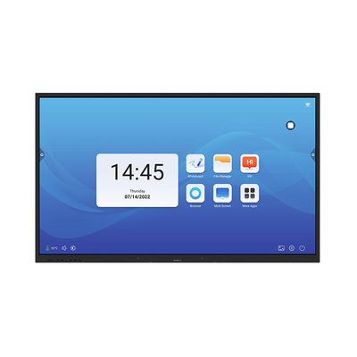 Android 11.0 Interactive Whiteboard 86inch Interactive Display Infrared 20 Touch windows 40 Touch for School and Conference
