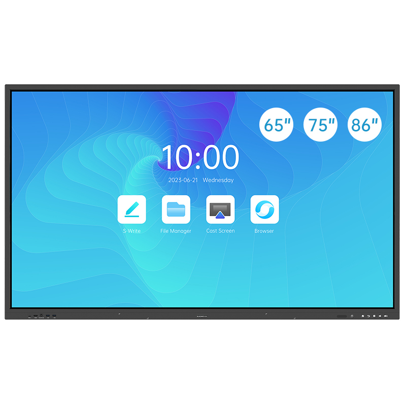 86-Inch Digital Interactive Whiteboard Panel Smart LCD Board for Education OEM Supplier 75/98/110 Inch Variants Classroom Use