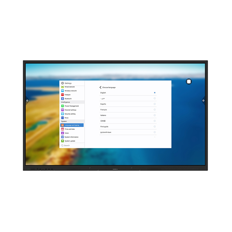 Android 11.0 Interactive Whiteboard 86inch Interactive Display Infrared 20 Touch windows 40 Touch for School and Conference
